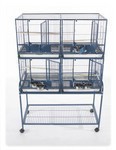 40 X 20  Black Quad Stack Cage A&E Cage