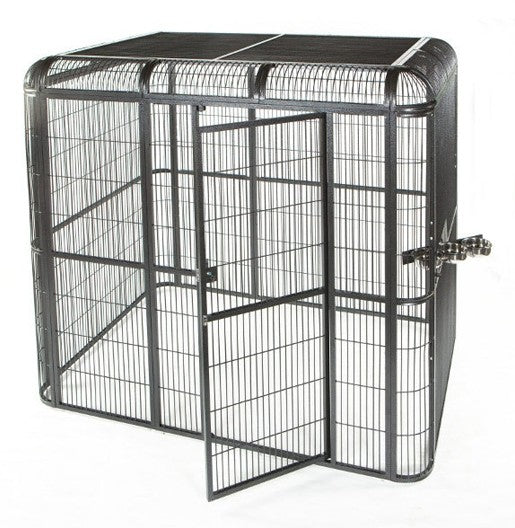 62 "x 62" Black Walk In Aviary - A&E Cage Co