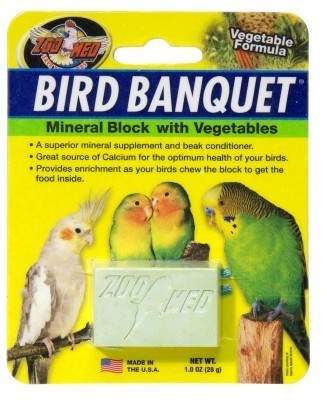 Sm Veggie Mineral Block-Zoo Med Bird Banquet