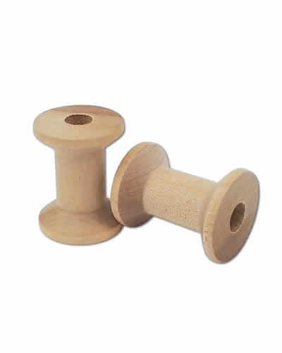 1-1/8" Colored Hourglass Wood Spool