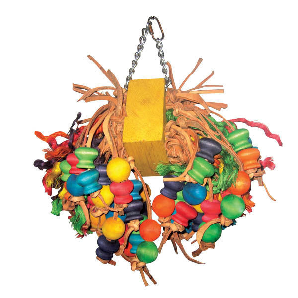 Med Cluster of Hanging Wood Balls-Happy Beaks