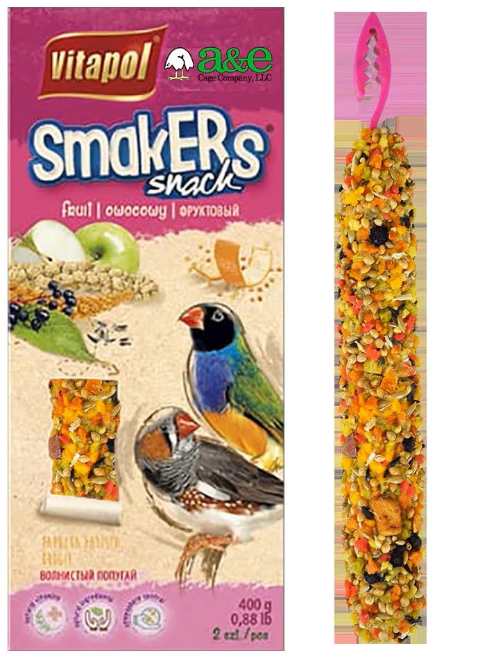 Treat Stick Zebra Finch Fruit Twin Pack